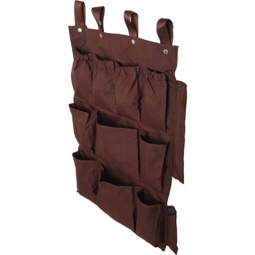 12 Pocket Housekeeping Cart Caddy Brown