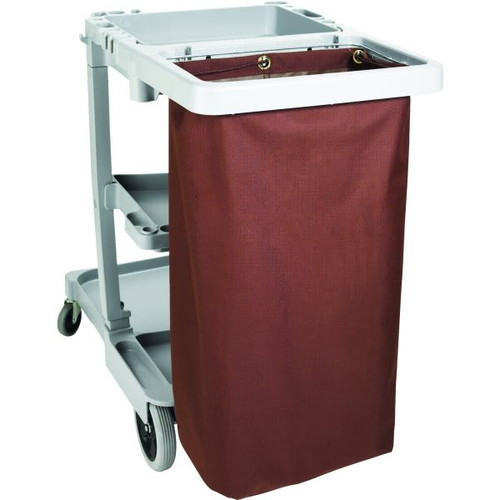 33 In. Polyester Janitor Cart Bag (Brown)