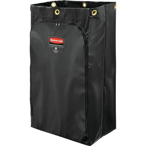 Rubbermaid Commercial 24 Gal. Vinyl Black Janitor Cart Bag (4-Pack)