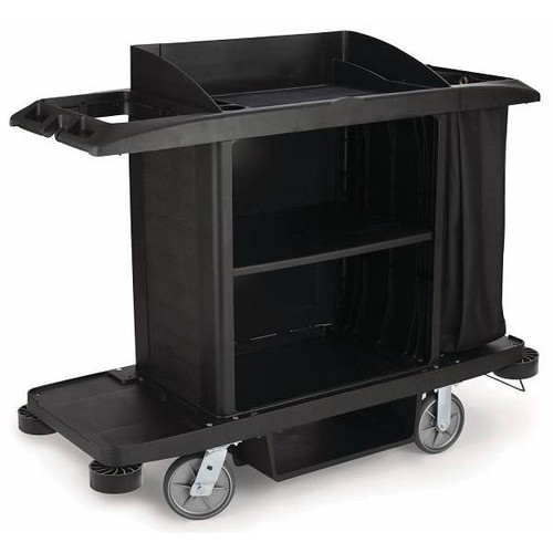 Rubbermaid Commercial Executive Full Size Housekeeping Cart (Black)