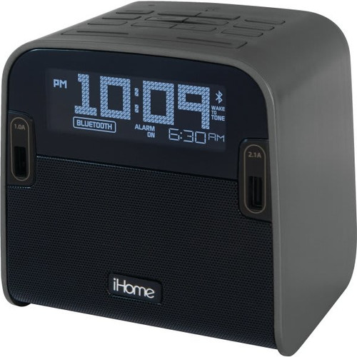 Ihome Nfc Bluetooth Fm Clock Radio With Speakerphone And Dual Usb Charging