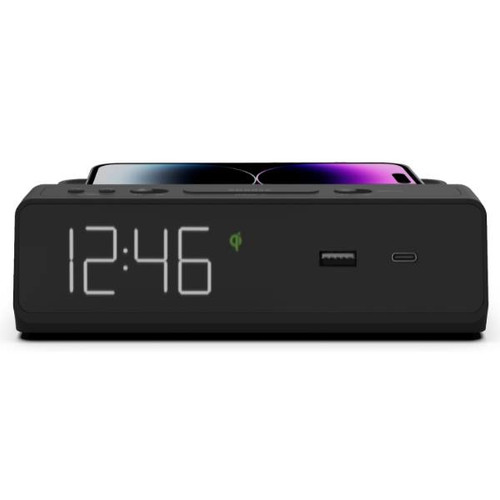 Nonstop Station W Alarm Clock W/ Usb (Black)