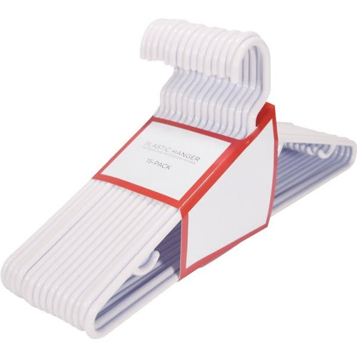 Honey-Can-Do Recycled Plastic Hanger White Package Of 60