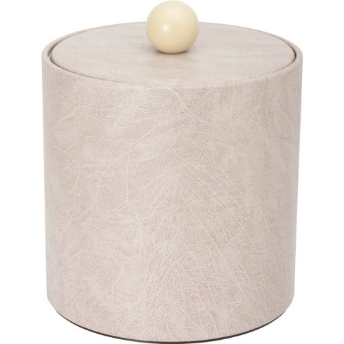 Hapco 3 Quart Deluxe Leatherette Round Ice Bucket Taupe