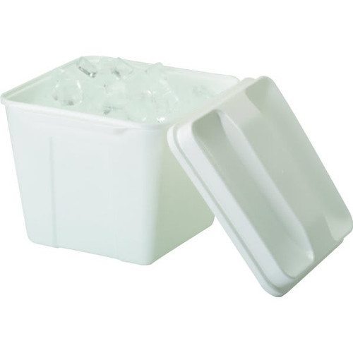 Hapco 3 Quart Plastic Square Ice Bucket White Package Of 36