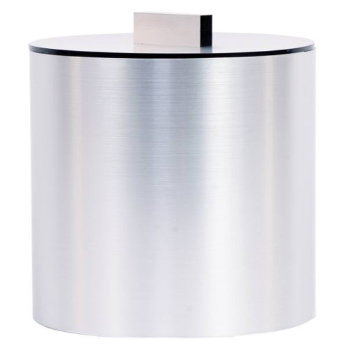 Hapco Contempo 3qt Round Ice Bucket, Brushed Chrome, Case Of 12