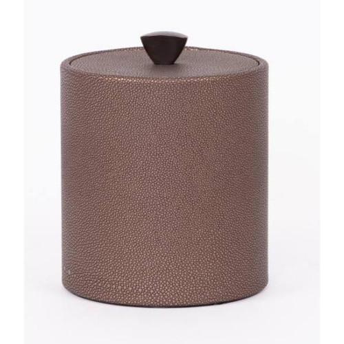 Hapco Urban 2qt Round Leatherette Ice Bucket,padded Lid,cobblestone,case Of 12