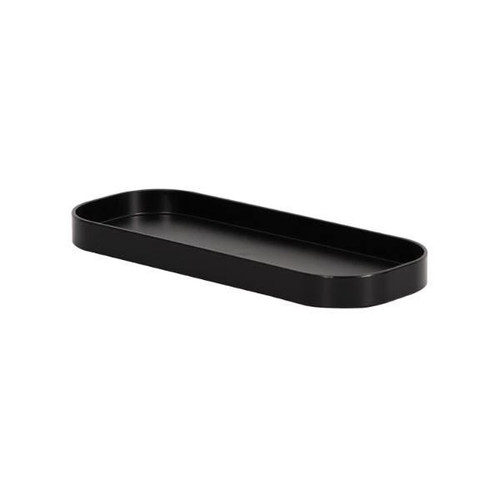 Hapco Contempo Bathroom Amenity Tray,raised Edge, Black Stainless, Case Of 12