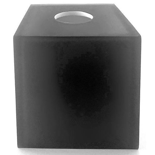 Fortis Semitranslucent Smokey Grey Color Square Laguna Tissue Box Package Of 3