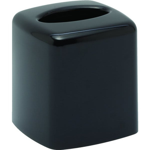 Hapco Lacquerware Black Boutique Tissue Box