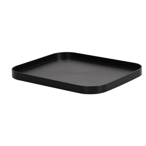 Hapco Contempo Rectangular Tray With Raised Spill Proof Rim, Graphite, Case Of 12