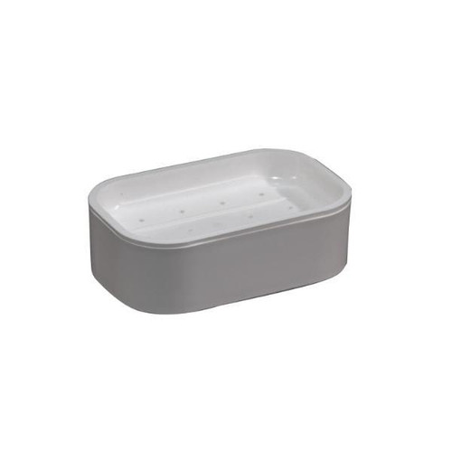 Hapco Contempo Soap Dish,removable Tray,gloss White,case Of 12