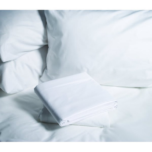 Best Western Enova Textile 78 X 80 X 15 In White T200 King Fitted Sheet W/ Green Hem (24-Case)