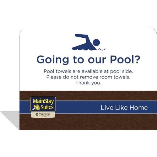 Spindle Mainstay Suites "Pool Towel At Pool Side" Easel, Package Of 50