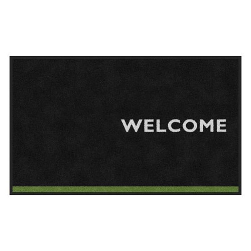 M+a Matting Microtel Welcome Green Classic Impressions Logo Mat, 4' X 6'