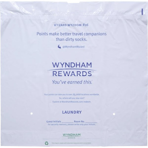 Wyndham Rewards Laundry Bag, Draw Tape 500/Cs