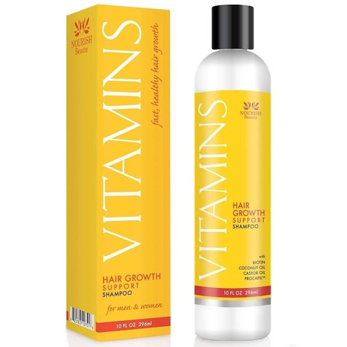 Nourish Beaute Vitamins Hair Regrowth Shampoo With Biotin And Dht Blockers, 10 Oz