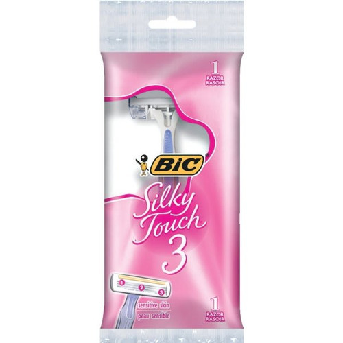 Bic Silky Touch 3-Blade Razor, Case Of 36