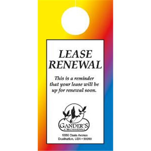 Custom Door Hanger, Rainbow Design, Package Of 100