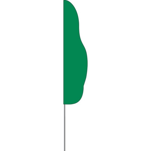Flutter Flag And Pole, Green, 12'