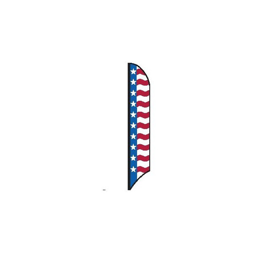 Patriotic Feather Flag, Red/White/Blue, 15'