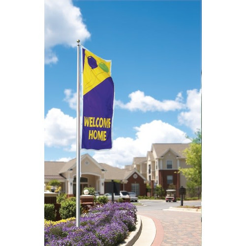 Vertical Welcome Home Flag, Festive, 3' X 8'