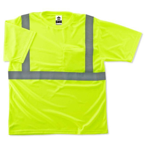 Ergodyne Glowear 8289 Type R Class 2 T-Shirt, Lime, L