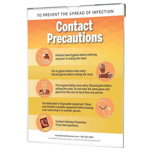 Bowman Dispensers Sign Holder - Clip-On - Clear Petg Plastic