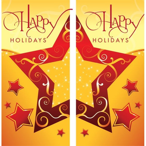 Holiday Boulevard Banner, "Holiday Star" Design, 30" X 60"