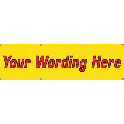 Horizontal Semi-Custom Banner, Bright Yellow, 20' X 4'