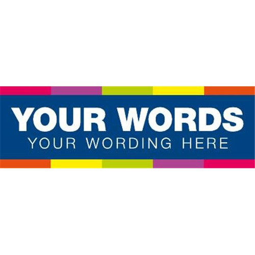 Horizontal Semi-Custom Banner, Color Bands, 15' X 4'