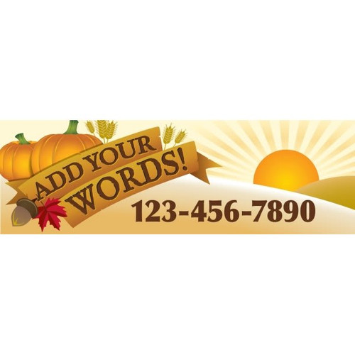 Horizontal Semi-Custom Banner, Harvest, 10' X 3'