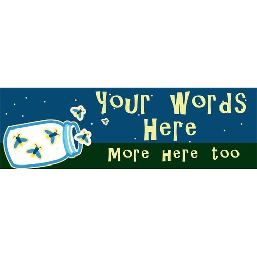 Horizontal Semi-Custom Banner, Lightning Bugs, 10' X 3'