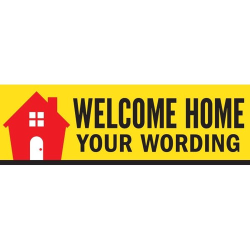 Horizontal Semi-Custom Banner, Red Home, 20' X 4'