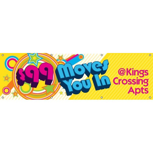 Horizontal Semi-Custom Banner, Totally 80s, 10' X 3'