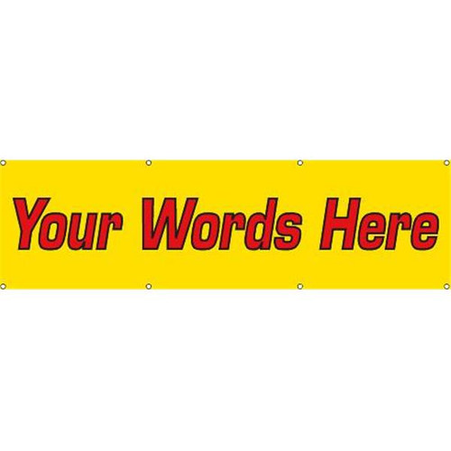 Semi-Custom Banner, Bright Yellow, 10' X 3'