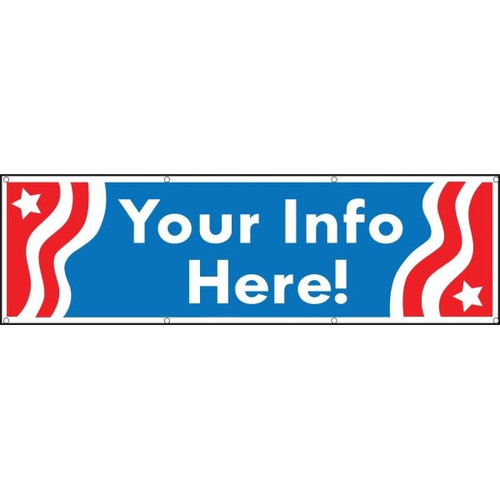 Semi-Custom Banner, Patriotic, 15' X 4'