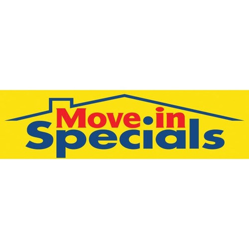 Move In Special Horizontal Banner, Red/Blue/Yellow, 15' X 4'