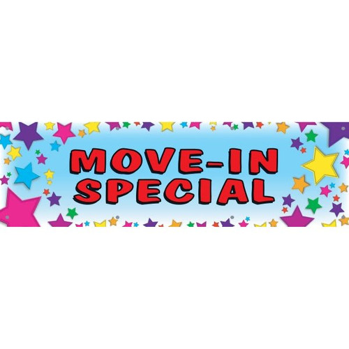 Move In Special! Banner, Stars, 20' X 4'