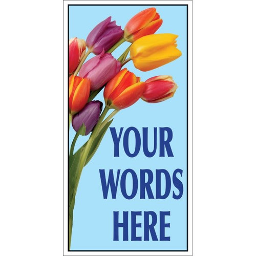Semi-Custom Lawn Banner Kit, Tulips, 15 X 32