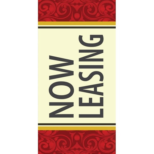 Now Leasing Lawn Banner Kit, Filigree, 15 X 32