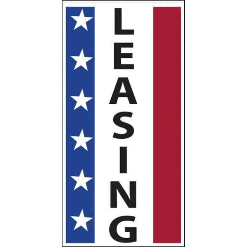 Now Leasing Lawn Banner, Patriotic Stripe, 15 X 32"
