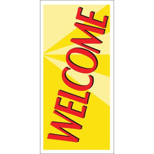 Spotlight Welcome Lawn Banner, 15 X 32