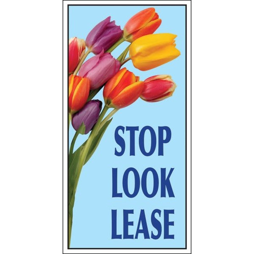 Stop! Look! Lease! Lawn Banner Kit, Tulips, 15 X 32