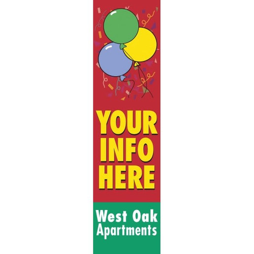 Semi-Custom Vertical Banner, 4' X 15'