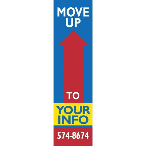 Semi-Custom Vertical Move Up Banner, 4' X 15'