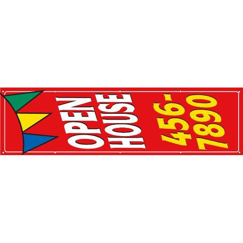 Vertical Semi-Custom Banner, Pennant, 4' X 15'