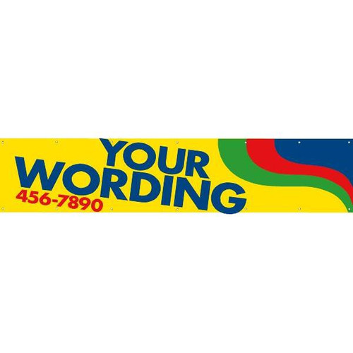 Vertical Semi-Custom Banner, Yellow, 4' X 20'