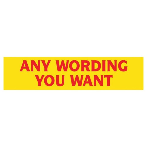 Coroplast Semi-Custom Reflective Amenity Sign Rider, Yellow/Red, 24 X 18