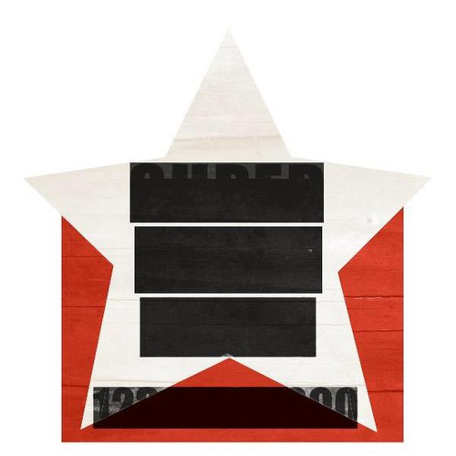 Coroplast Semi-Custom Yard Sign, Patriotic Star, 32 X 32